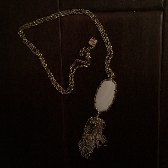 Kendra Scott Jewelry - Kendra Scott White Pendant Tassel Necklace Rayne Kendra Scott Jewelry - Kendra Scott White Pendant Tassel Necklace Rayne